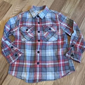 Crewcuts J Crew flannel plaid button down boys size 4/5 years